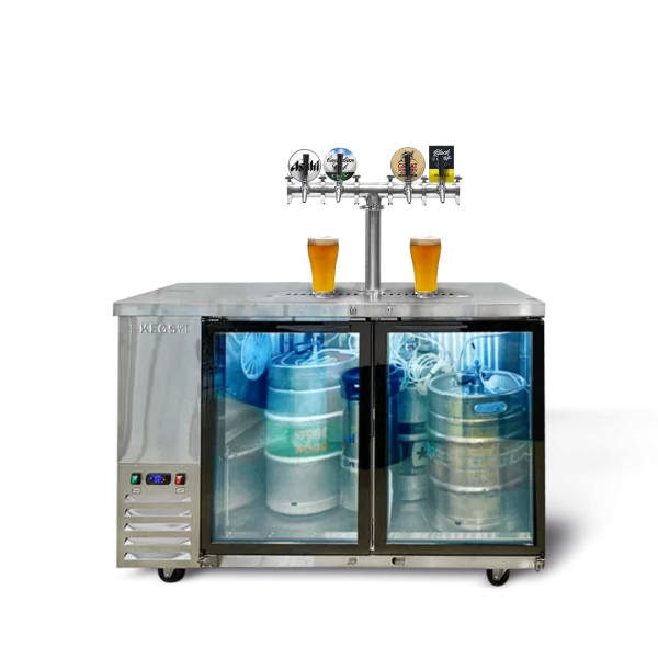 Kegs Off Tap KegMaster Super Deluxe Double Door Kegerator - Under Counter Keg Fridge