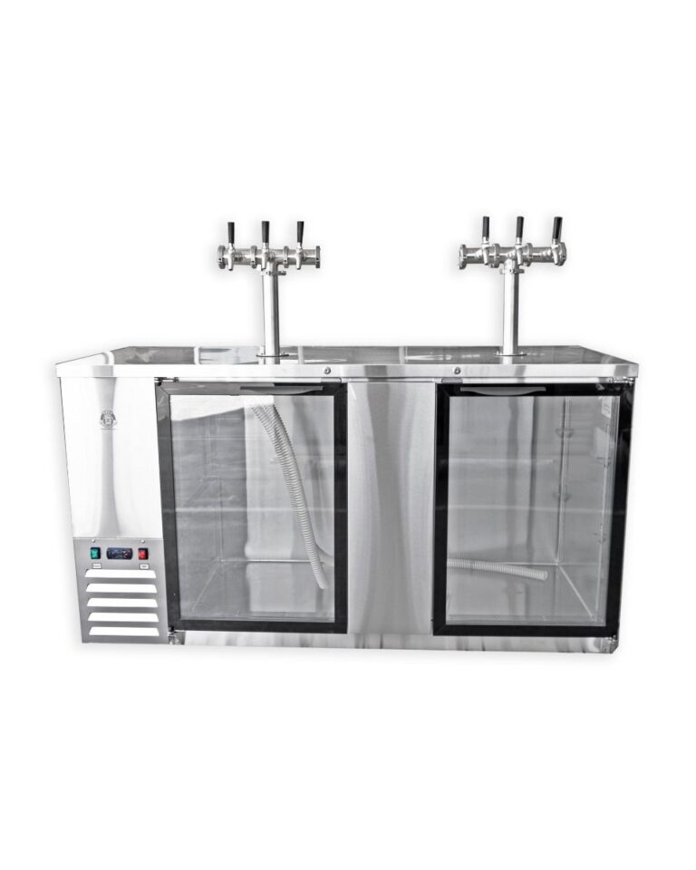 Kegs Off Tap KegMaster Super Deluxe Double Door Kegerator XL - Under Counter Keg Fridge