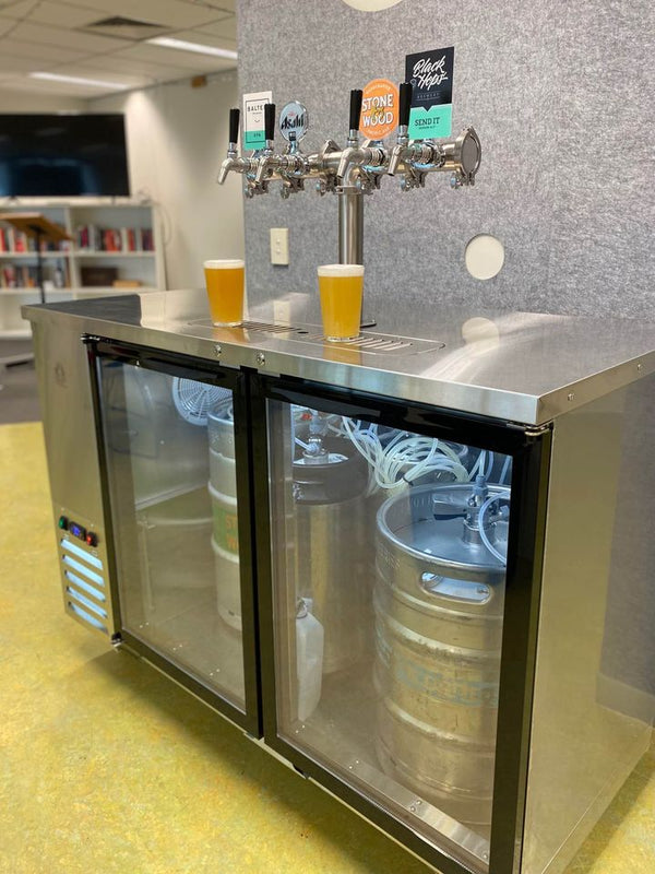 Kegs Off Tap KegMaster Super Deluxe Double Door Kegerator - Under Counter Keg Fridge