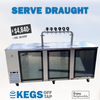 Kegs Off Tap KegMaster Super Deluxe Triple Door Kegerator - Under Counter Keg Fridge