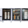 Kegs Off Tap KegMaster Super Deluxe Triple Door Kegerator - Under Counter Keg Fridge