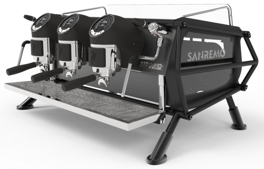 Sanremo Café Racer Naked Black - 3 Group Coffee Machine