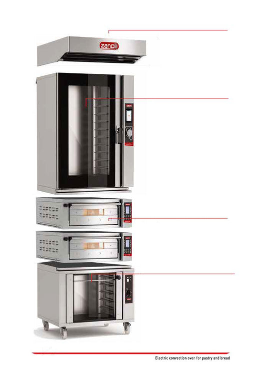 Zanolli TAE62SL - Combi Oven With Pastry Deck Oven