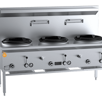 B+S K+ UFWWK-3 - Three Hole Waterless Wok Table